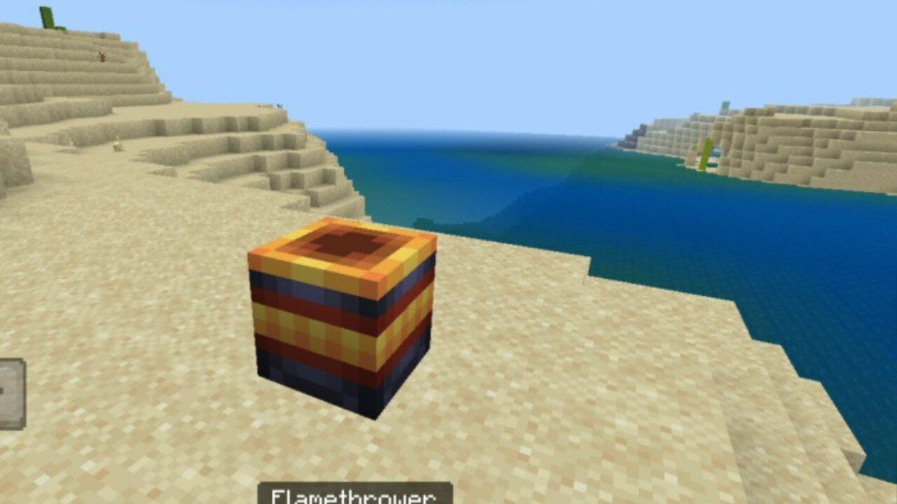 Flamethrower from Factory Craft Mod for Minecraft PE