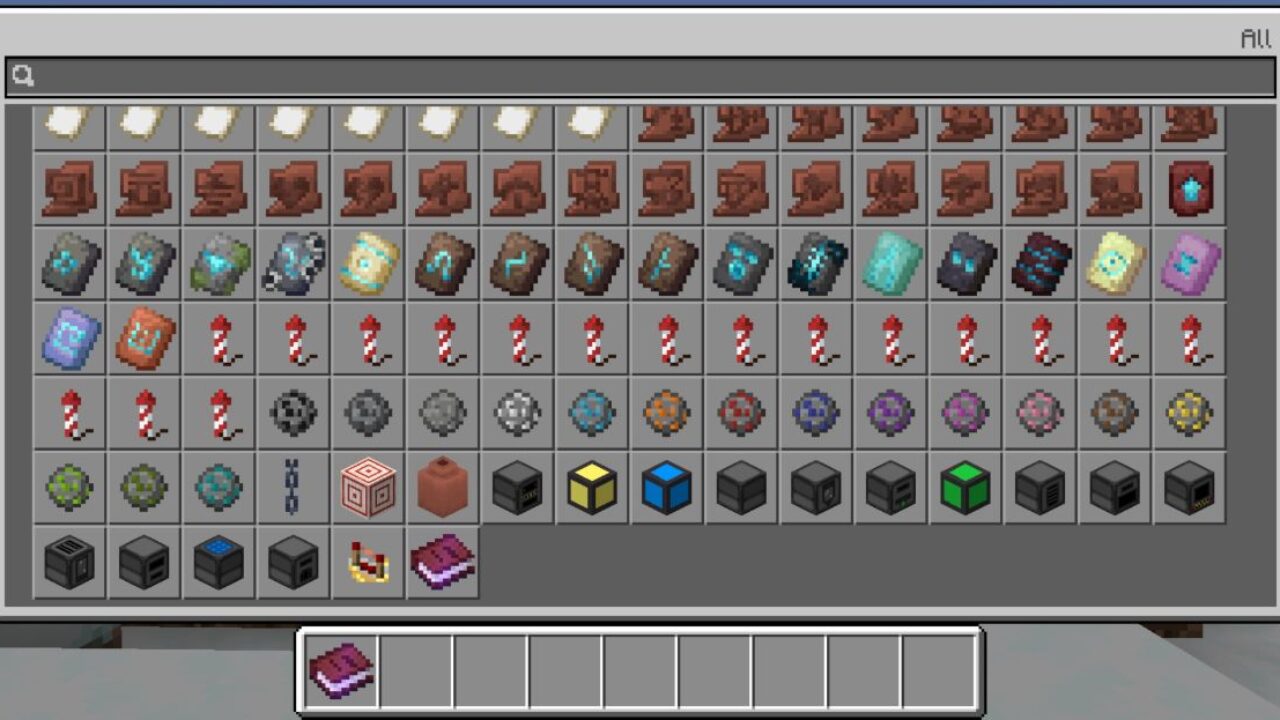 Inventory from Bedrock Energistics Mod for Minecraft PE