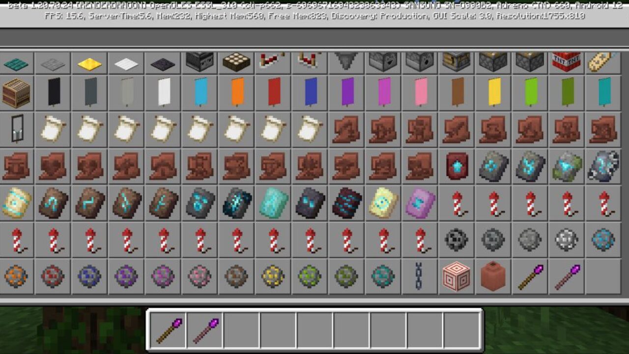 Inventory from MB Wand Mod for Minecraft PE