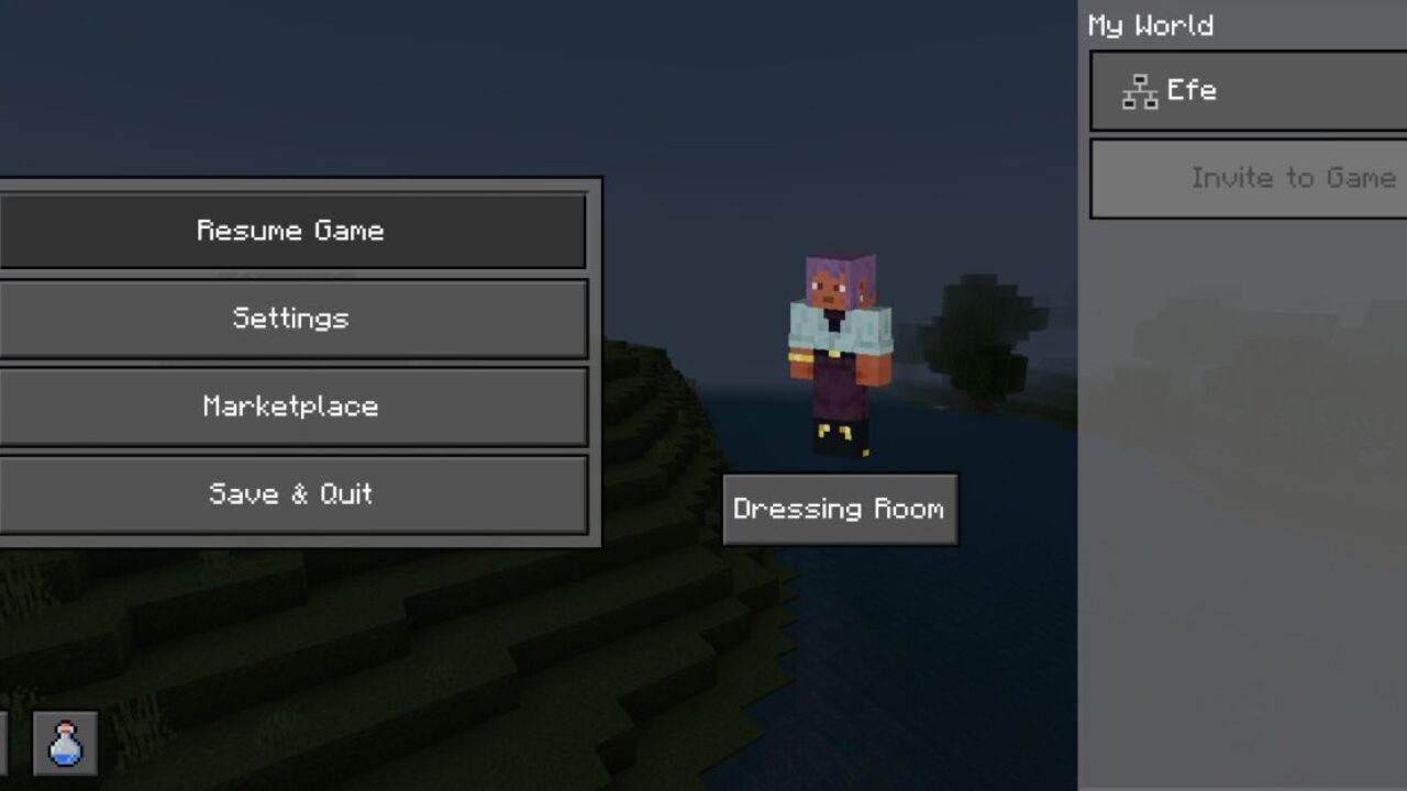 Menu from Terra Texture Pack for Minecraft PE