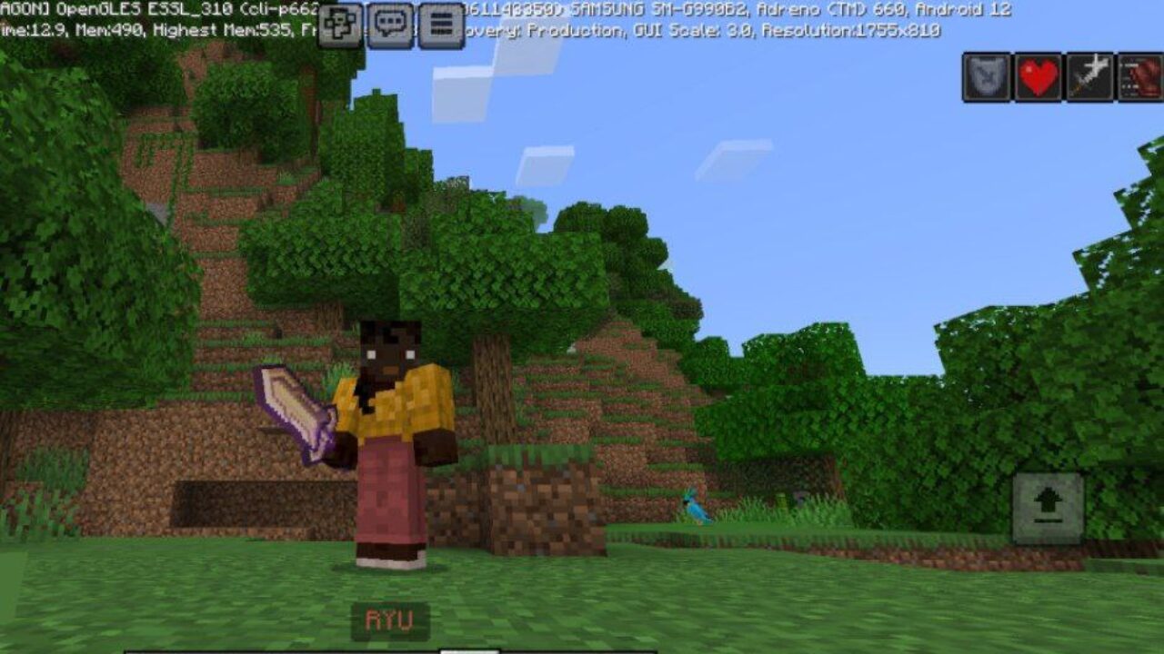 RYU from Terra Weapon Mod for Minecraft PE