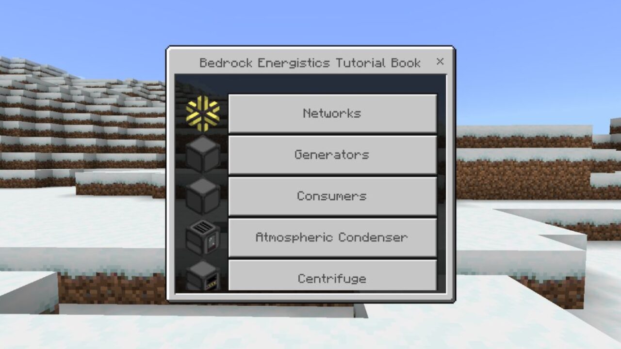Tutorial from Bedrock Energistics Mod for Minecraft PE