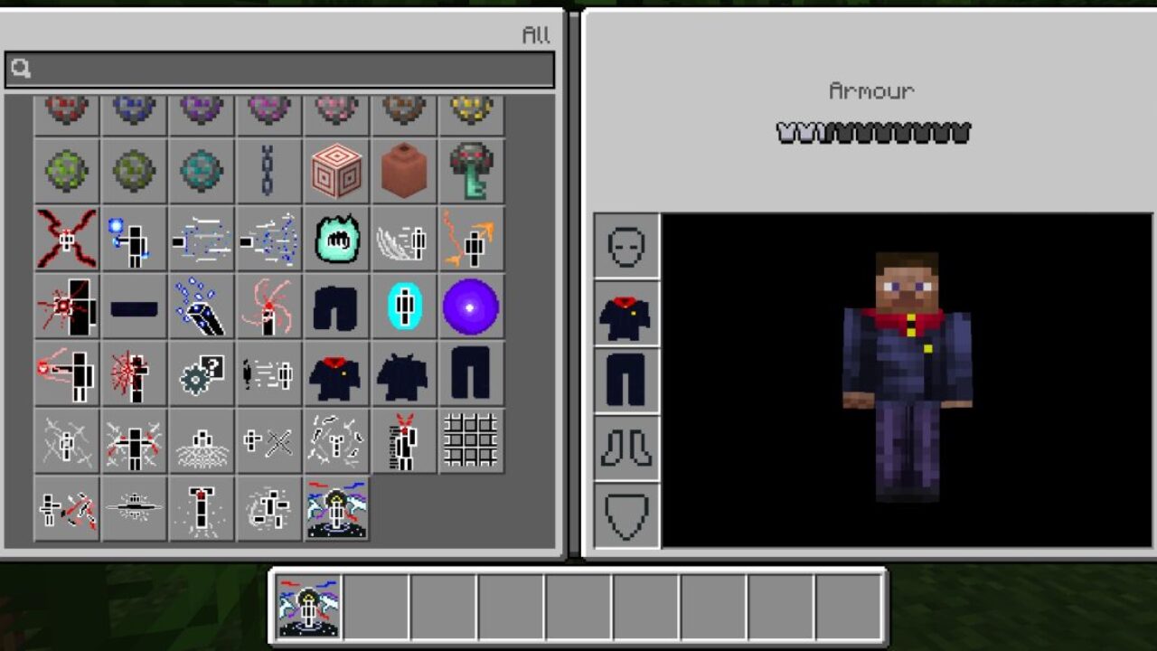 Inventory from Sorcerer Showdown Mod for Minecraft PE