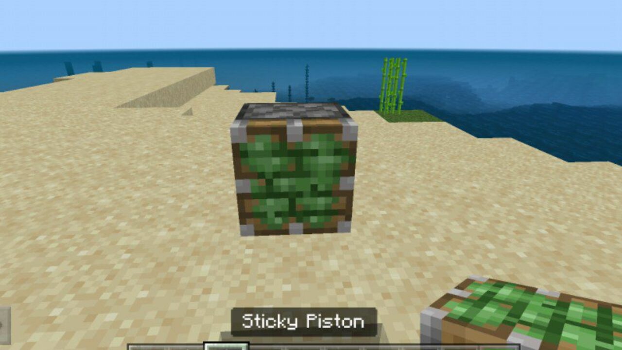 Sticky Piston from Breakable Bedrock Mod for Minecraft PE