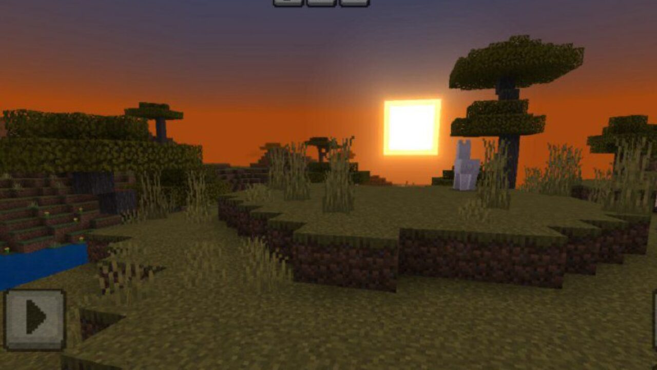 Sunset from Newb X Ale Shader for Minecraft PE