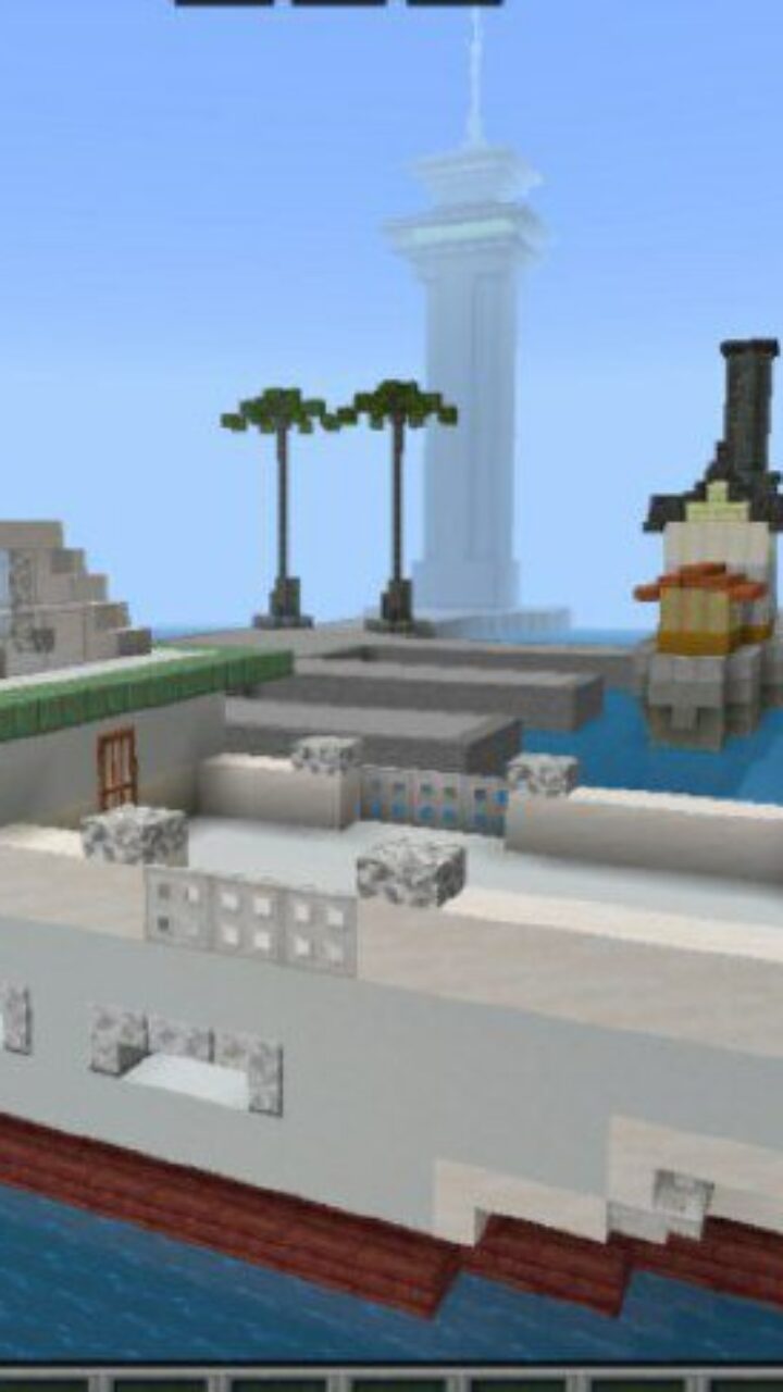 Yacht from Cyberpunk City Map for Minecraft PE