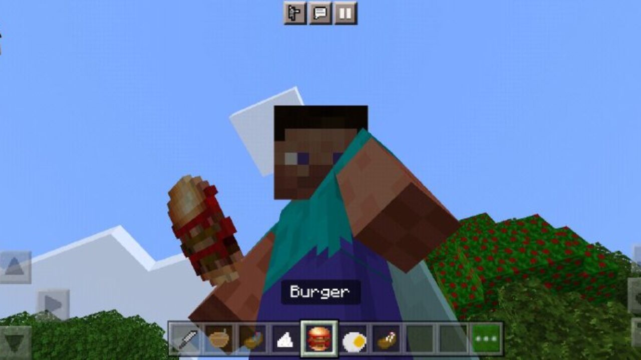 Burger from Kitchen Knives Mod for Minecraft PE