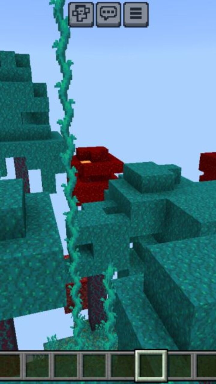 Look Around from One Block Nether Island Map for Minecraft PE