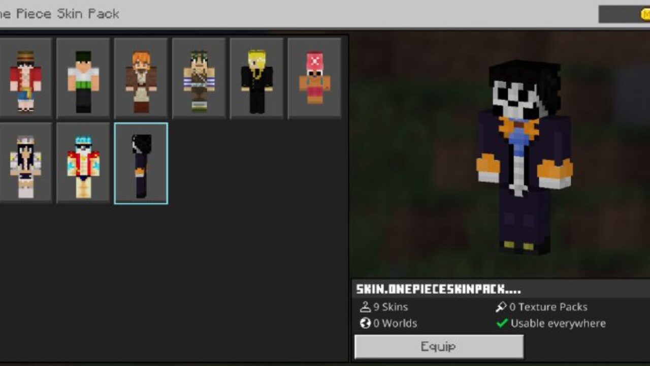 Skin Pack from One Piece Mod for Minecraft PE