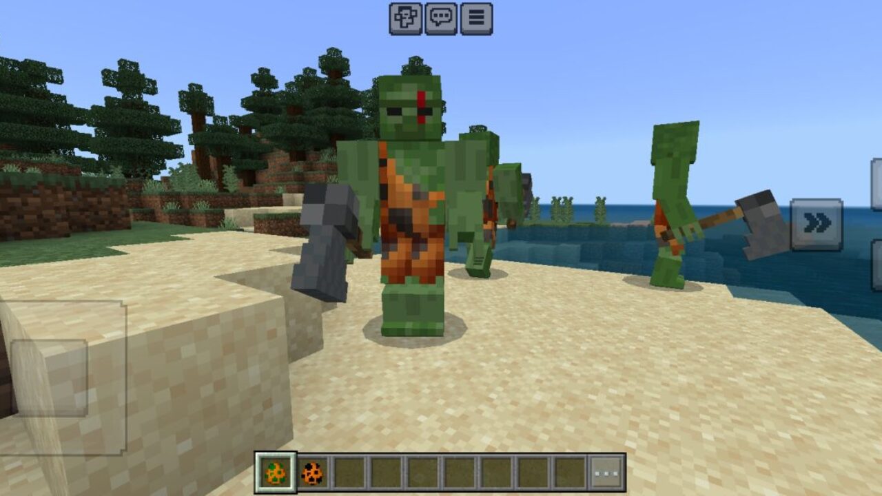 Giant Zombie from Stone Age Mod for Minecraft PE