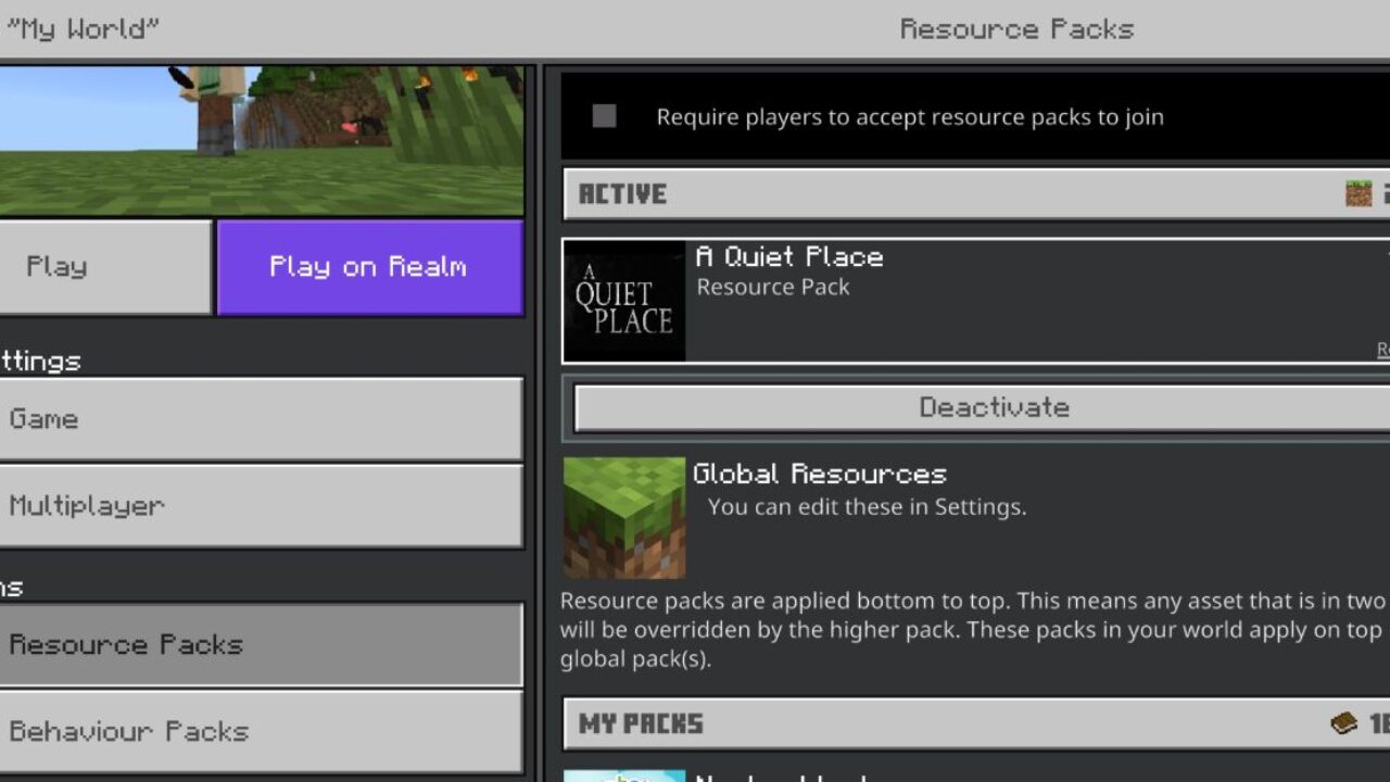 Install from A Quiet Place Mod for Minecraft PE