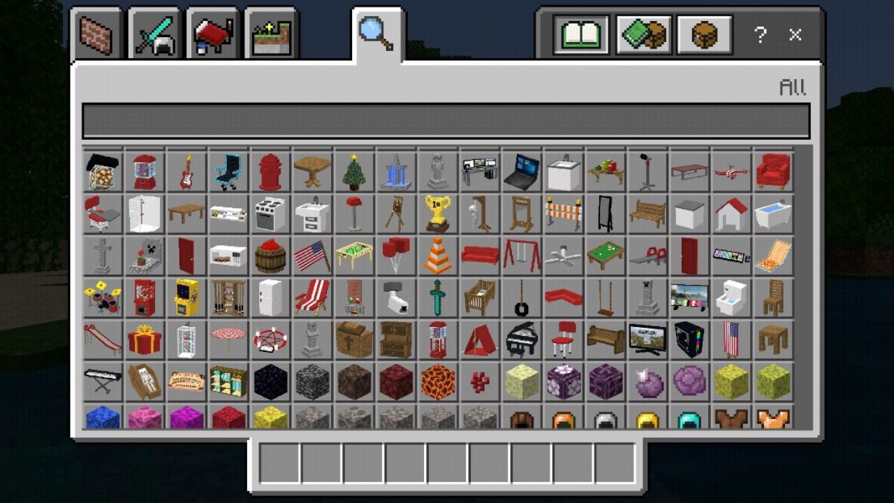 Inventory from Dad Mod for Minecraft PE