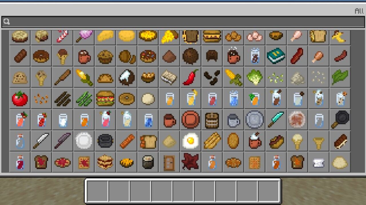 Inventory from Strats Food Mod for Minecraft PE