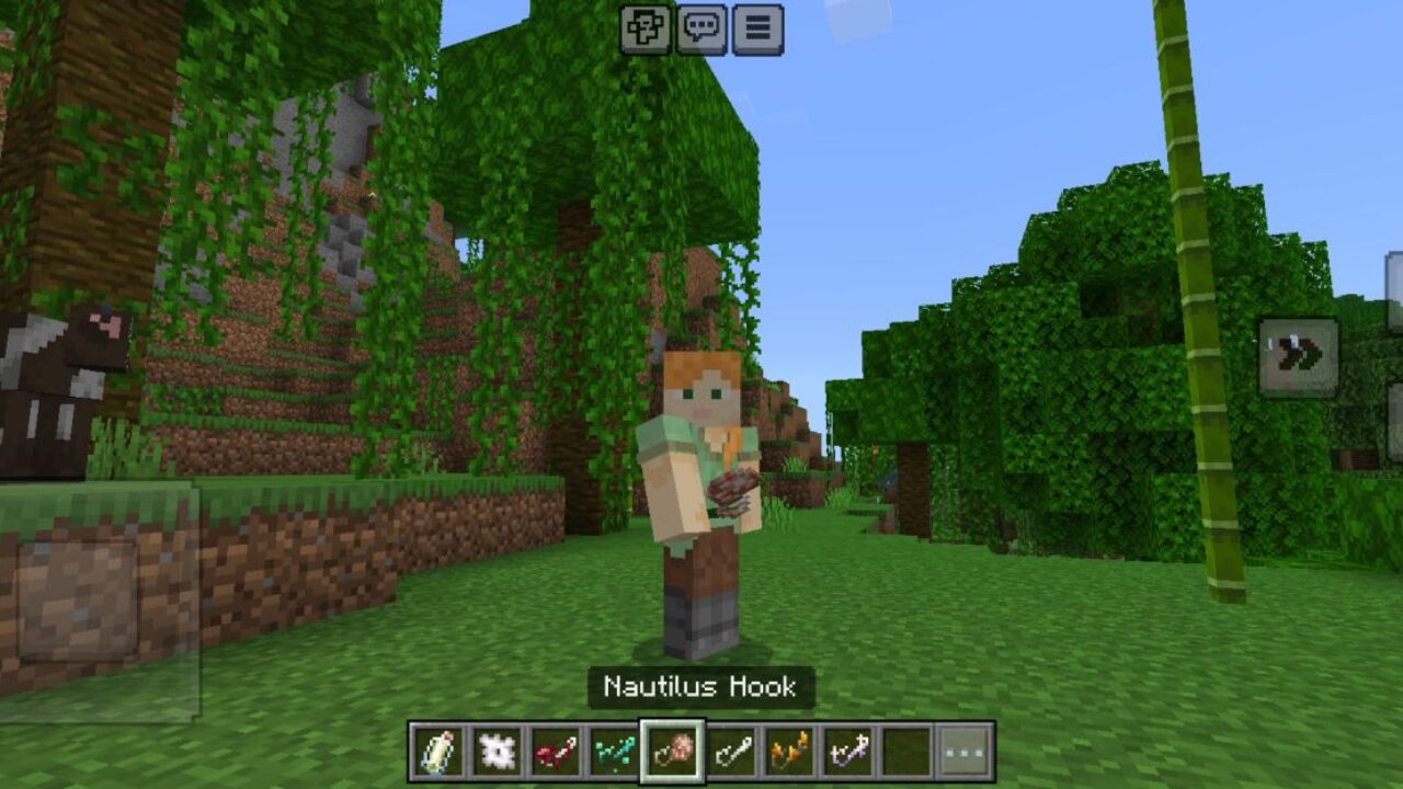 Nautilus Hook from Anglers Desire Mod for Minecraft PE