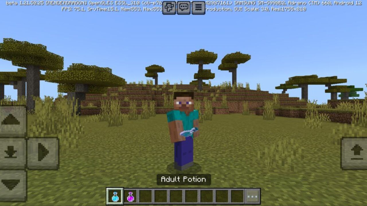 Adult Potion from Transform into Baby Mod for Minecraft PE