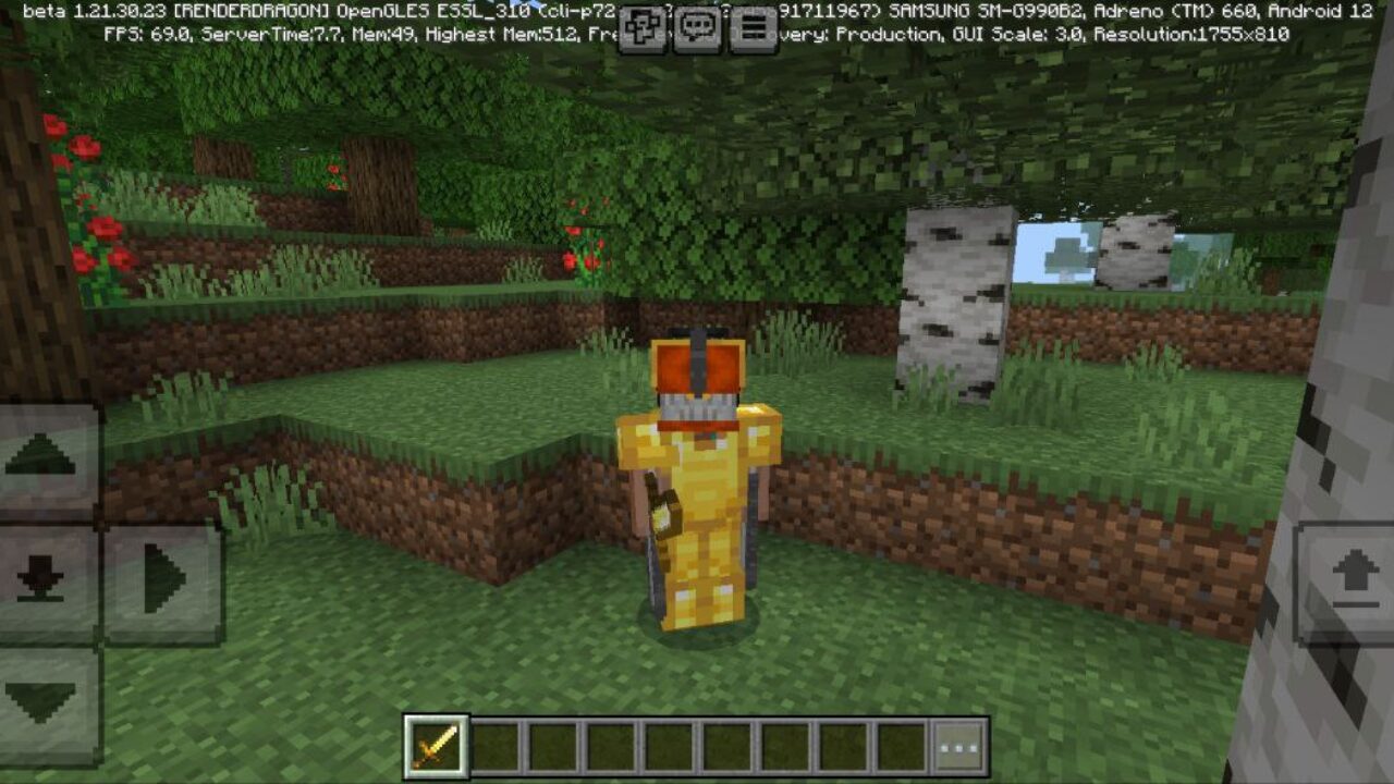 Armor from Chainsaw Man Texture Pack for Minecraft PE