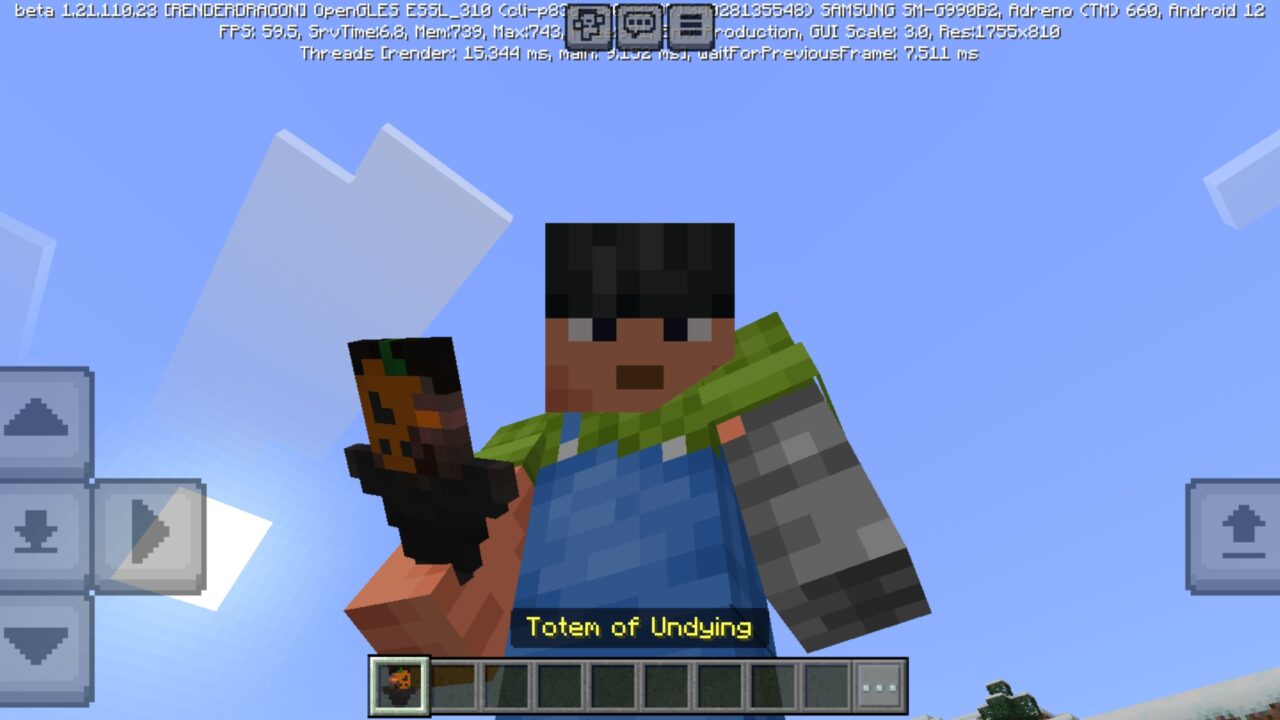 Herobrine Dark Totem from Halloween Texture Pack for Minecraft PE