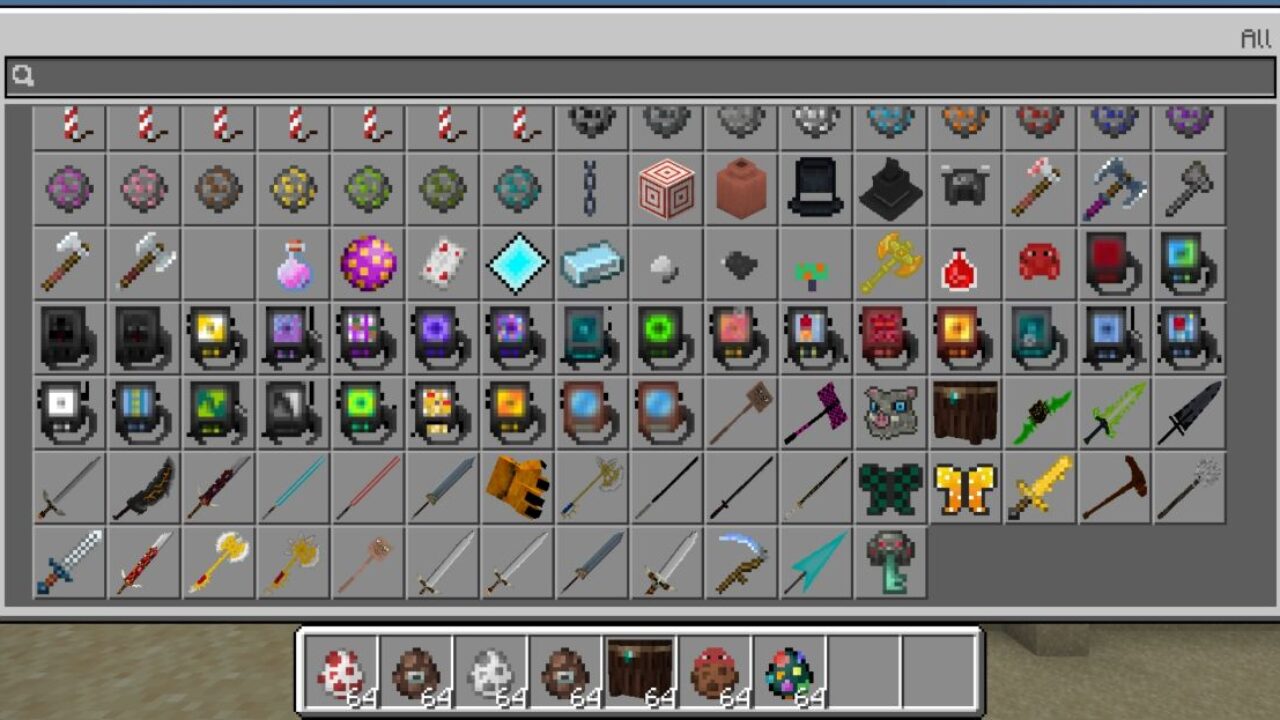 Inventory from Minecraft Movie Mod for Minecraft PE