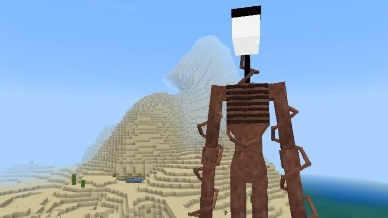 Light Head from Siren Head Mod for Minecraft PE