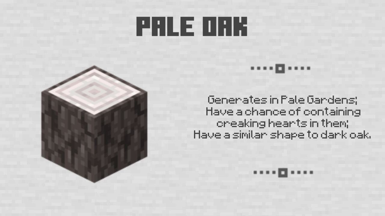 Pale Oak for Minecraft PE 1.21