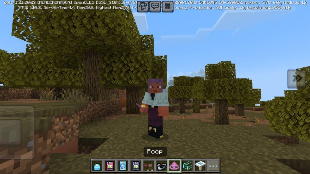 Poop from Digital World Mod for Minecraft PE