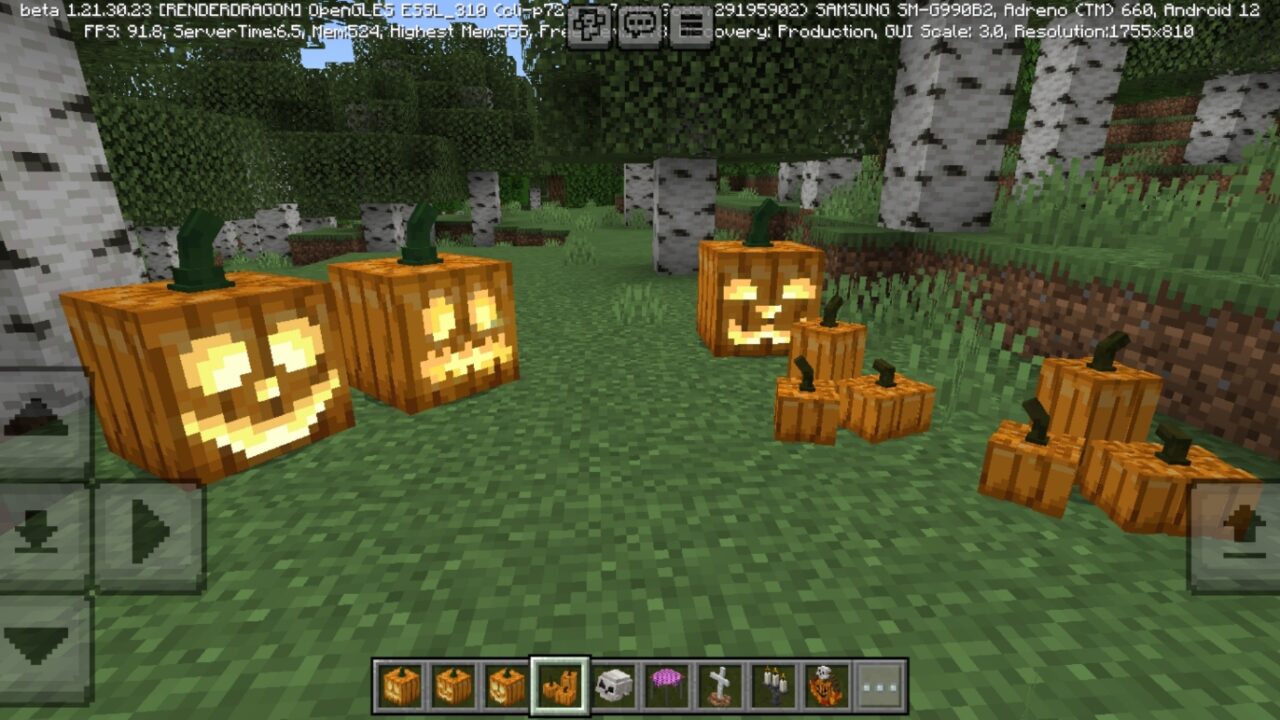 Pumpkins from Halloween Mod for Minecraft PE