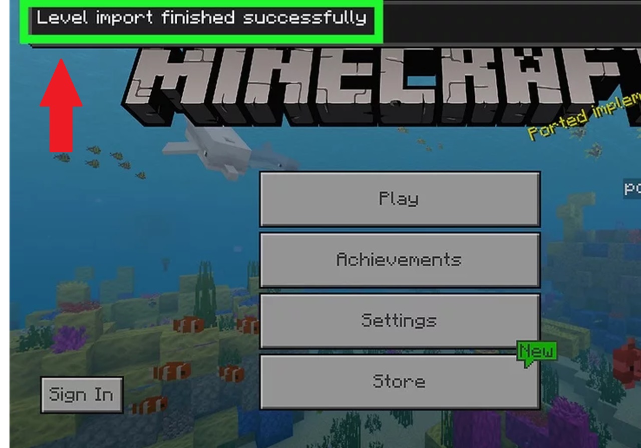 Check the import (Step 8 from Tutorial for Minecraft on IOS)