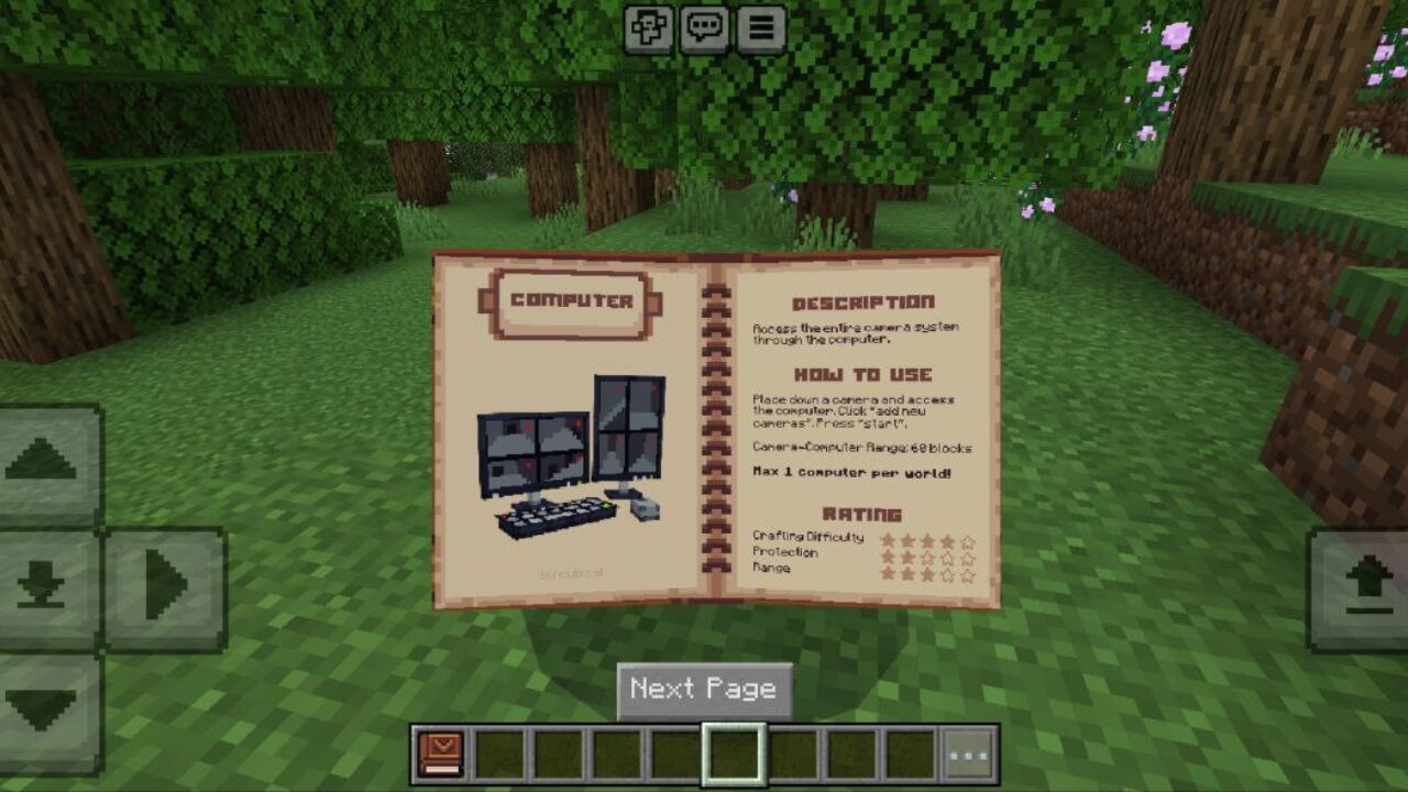 Book from Security Mod for Minecraft PE