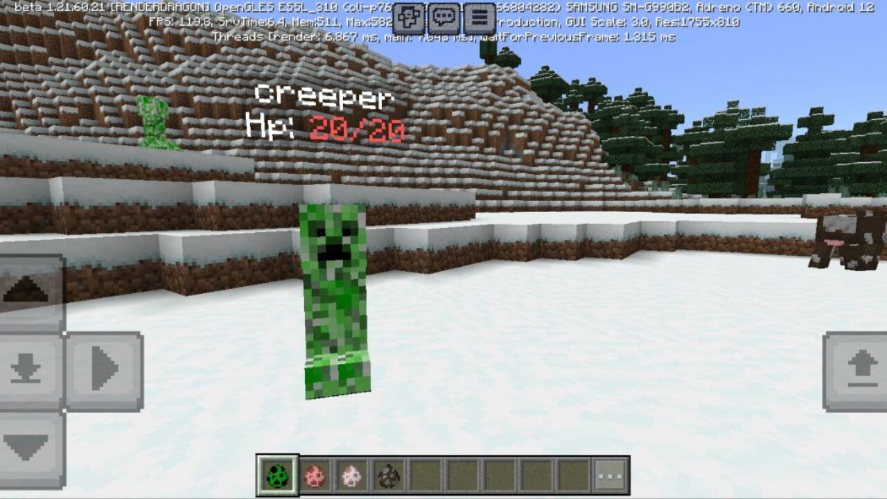 Creeper from Entity Tag Mod for Minecraft PE