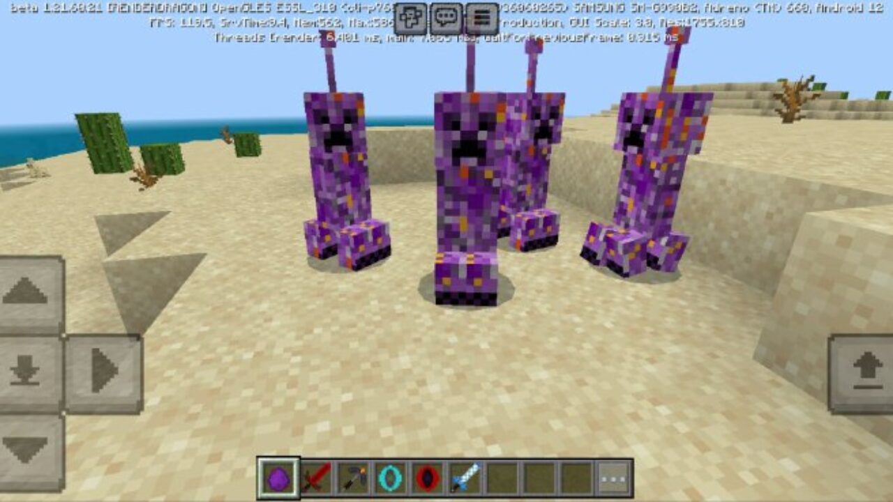 Creepers from Falling Meteors Mod for Minecraft PE