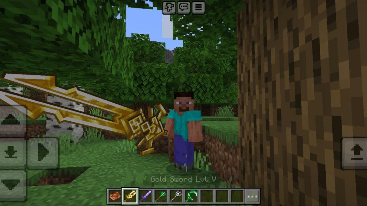 Gold Sword from Weapons Evolve Mod for Minecraft PE