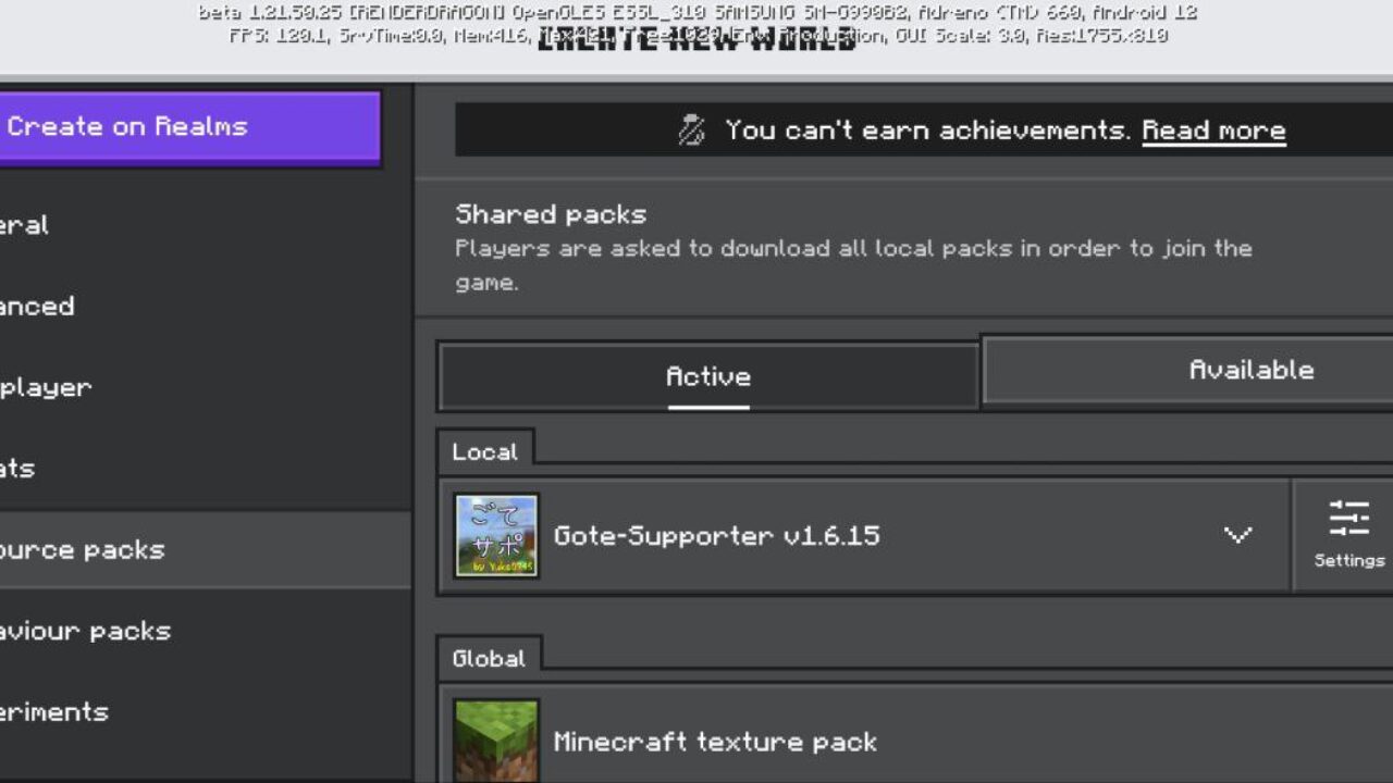 Install from Gote Supporter Mod for Minecraft PE