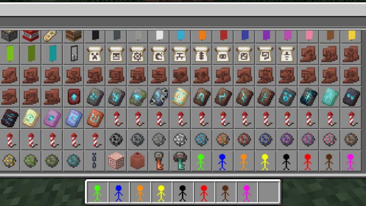 Inventory from Stickman Morph Mod for Minecraft PE