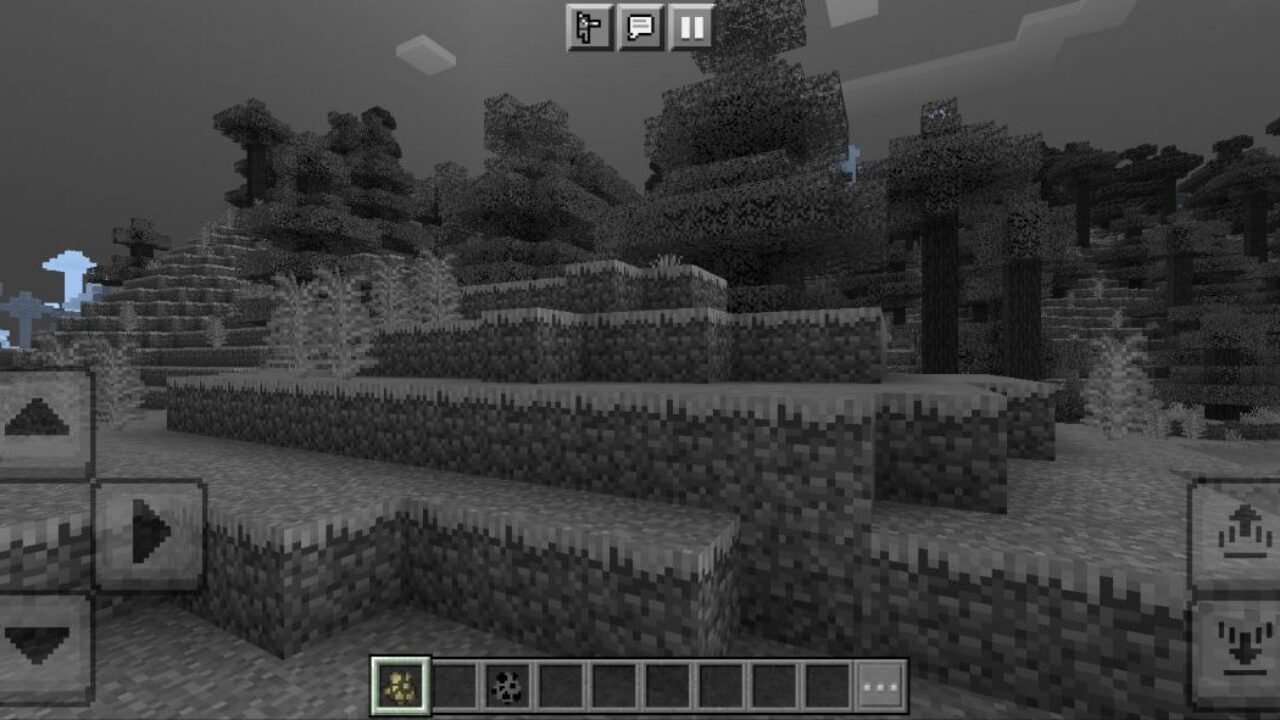 Nature from Monochrome Texture Pack for Minecraft PE