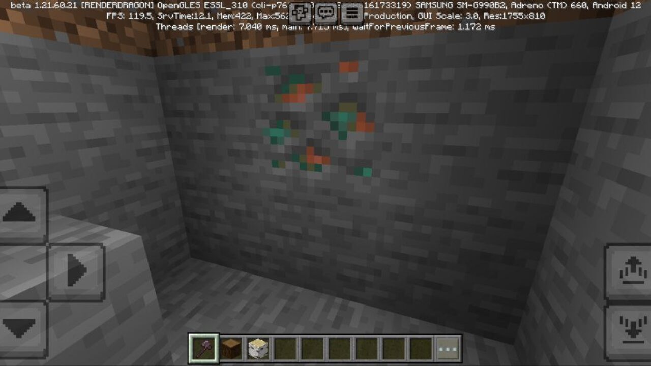 Ores from Falling Minerals and Trees Mod for Minecraft PE