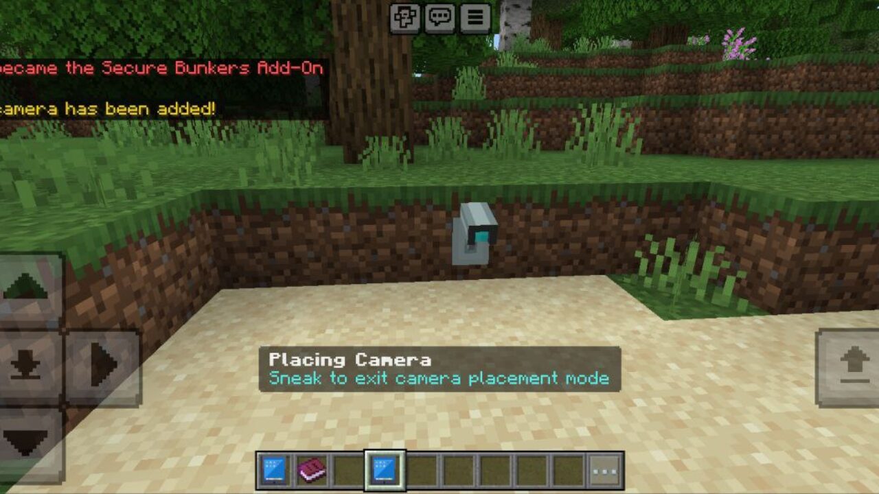 Place Camera from Secure Bunkers Mod for Minecraft PE