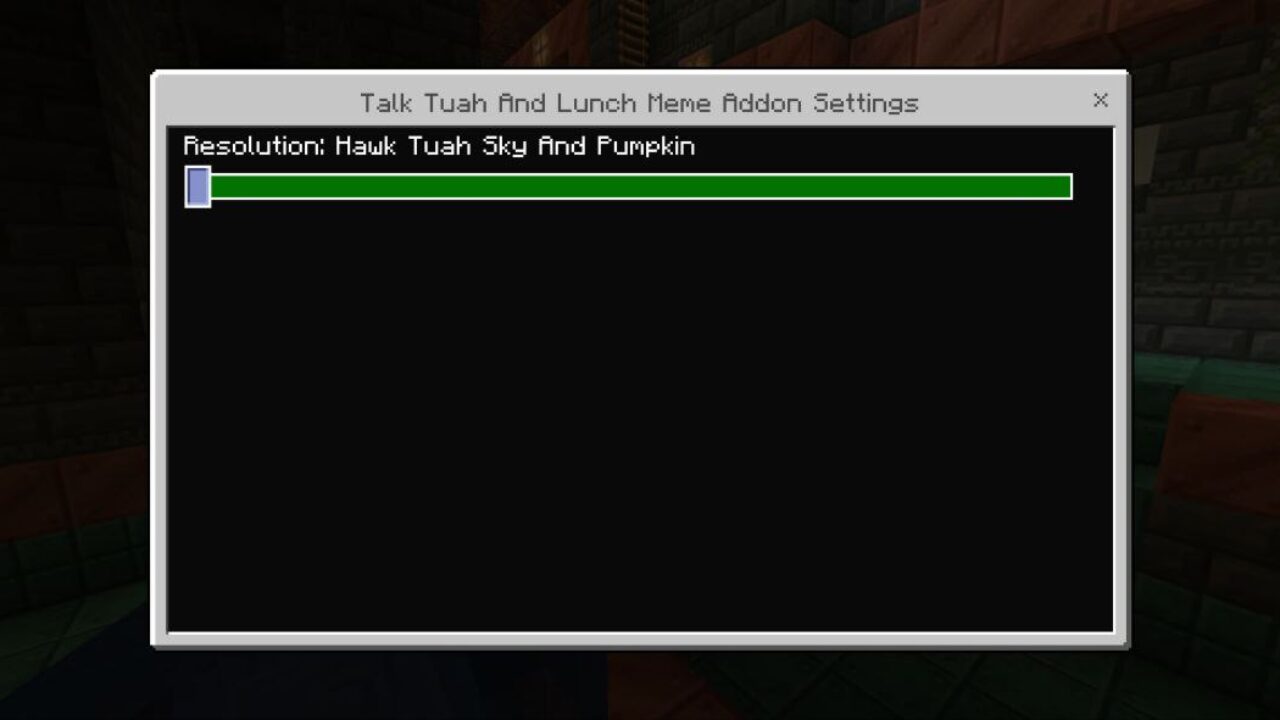 Settings from Talk Tuah and Lunch Meme Mod for Minecraft PE