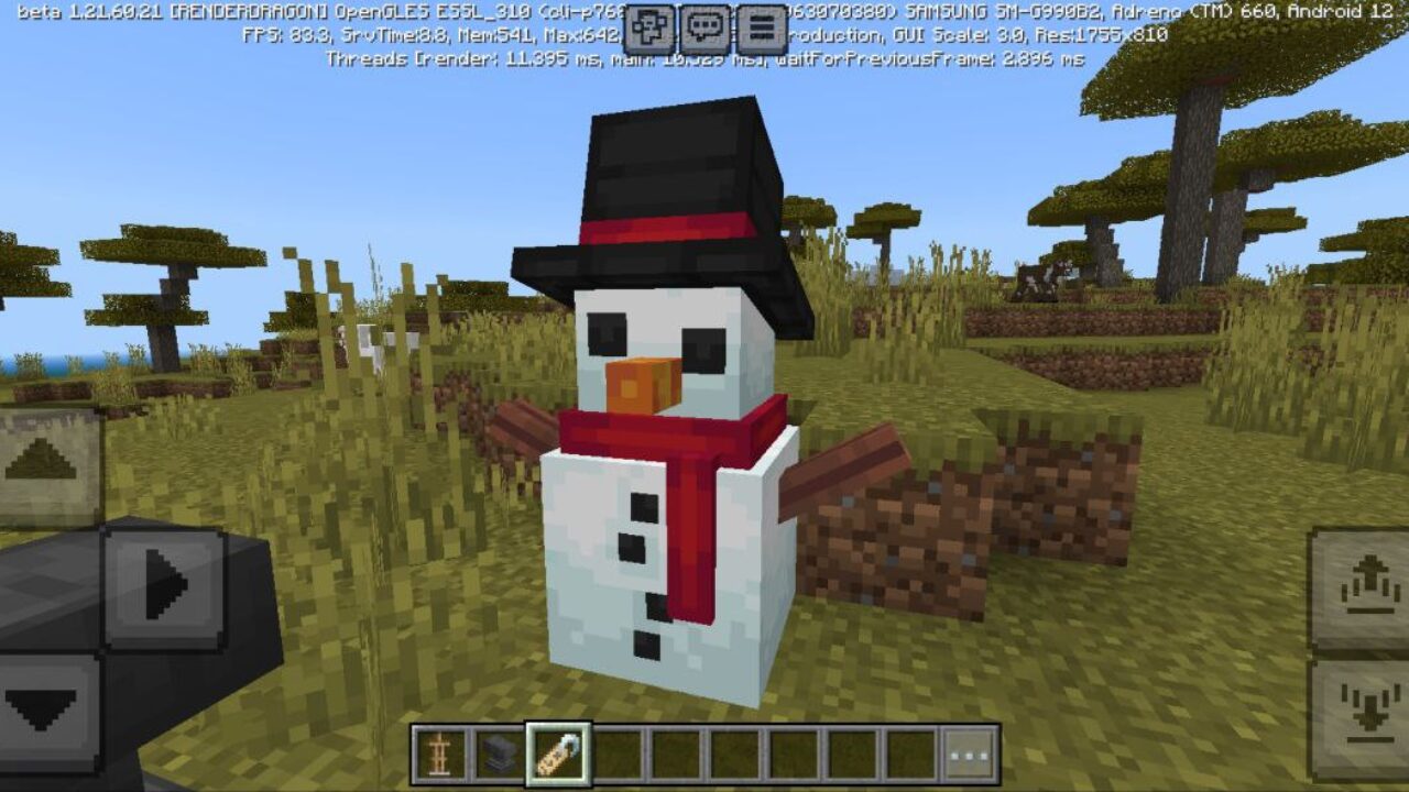 Snowman from Winter Times Texture Pack for Minecraft PE