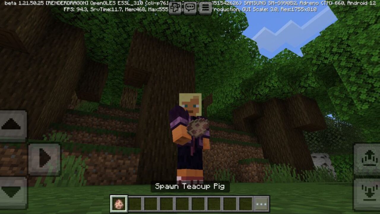 Spawn Egg from Teacup Pig Mod for Minecraft PE