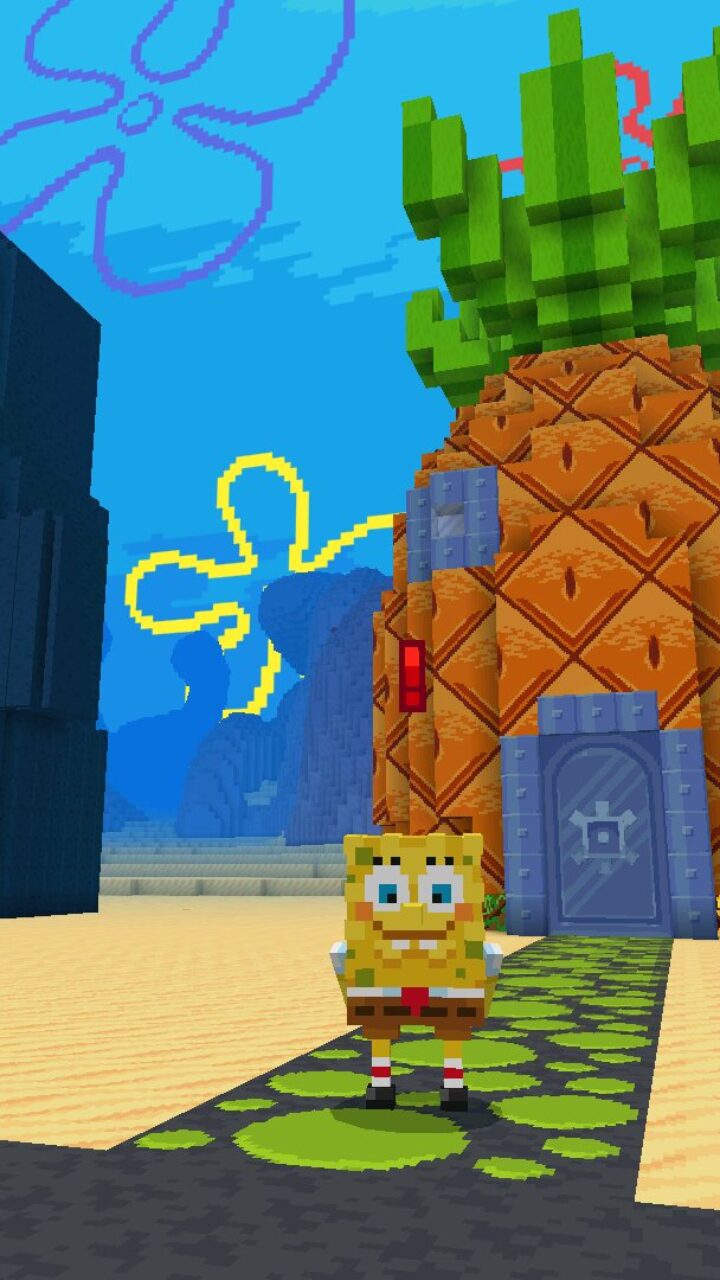 Start from SpongeBob mod for Minecraft PE