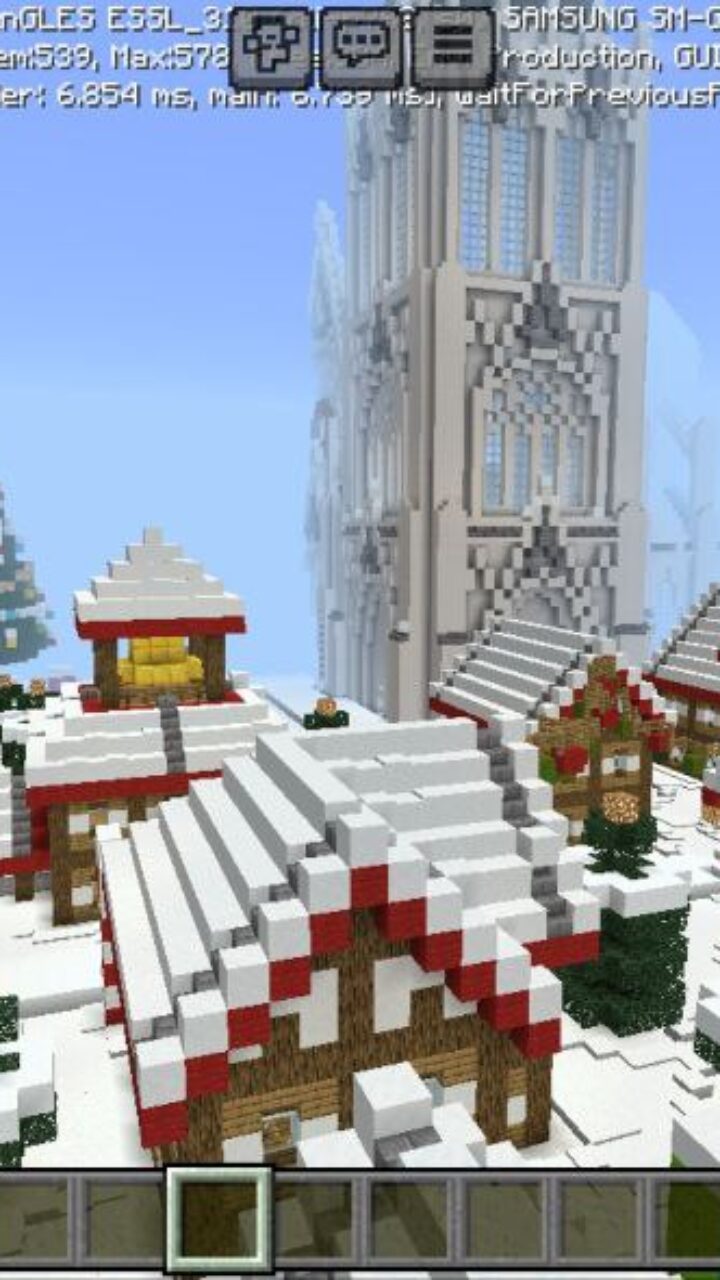 Top View from Christmas Map for Minecraft PE