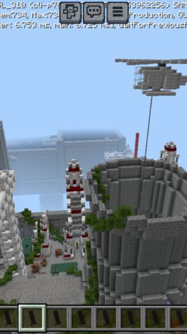 Top View from Location from Apocaliptic Mision Map for Minecraft PE