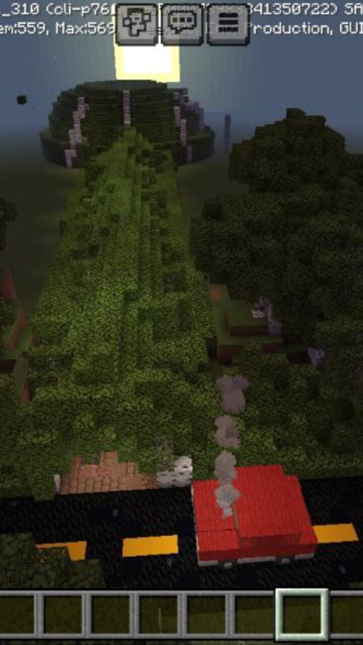 Top View from The Infinity Tunnel Map for Minecraft PE