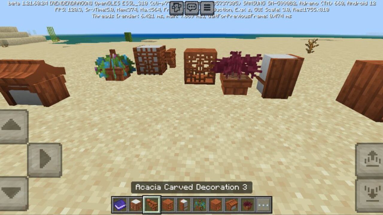 Acacia from Asian Craft Building Mod for Minecraft PE