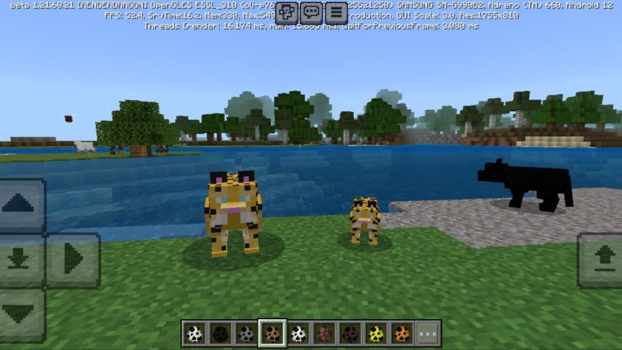 Animals from Felines Kingdom Mod for Minecraft PE