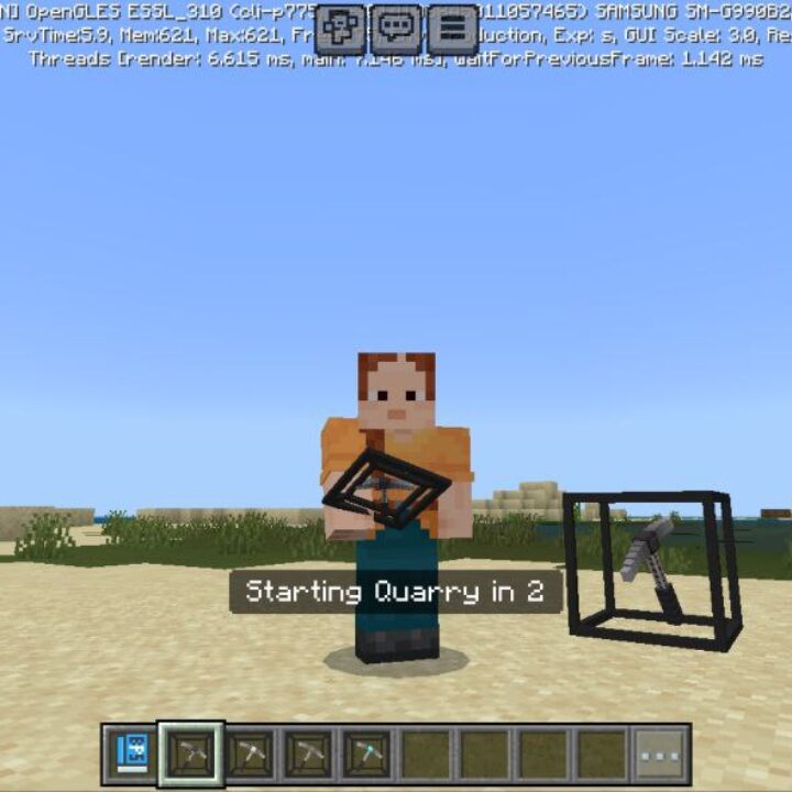 Auto Quarry Mod for Minecraft PE