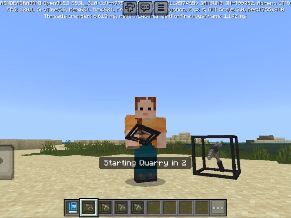 Auto Quarry Mod for Minecraft PE