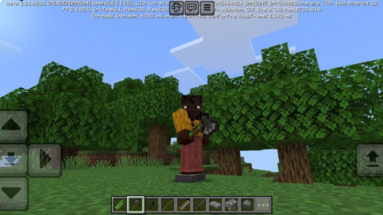 Axe from Realistic Progress Mod for Minecraft PE