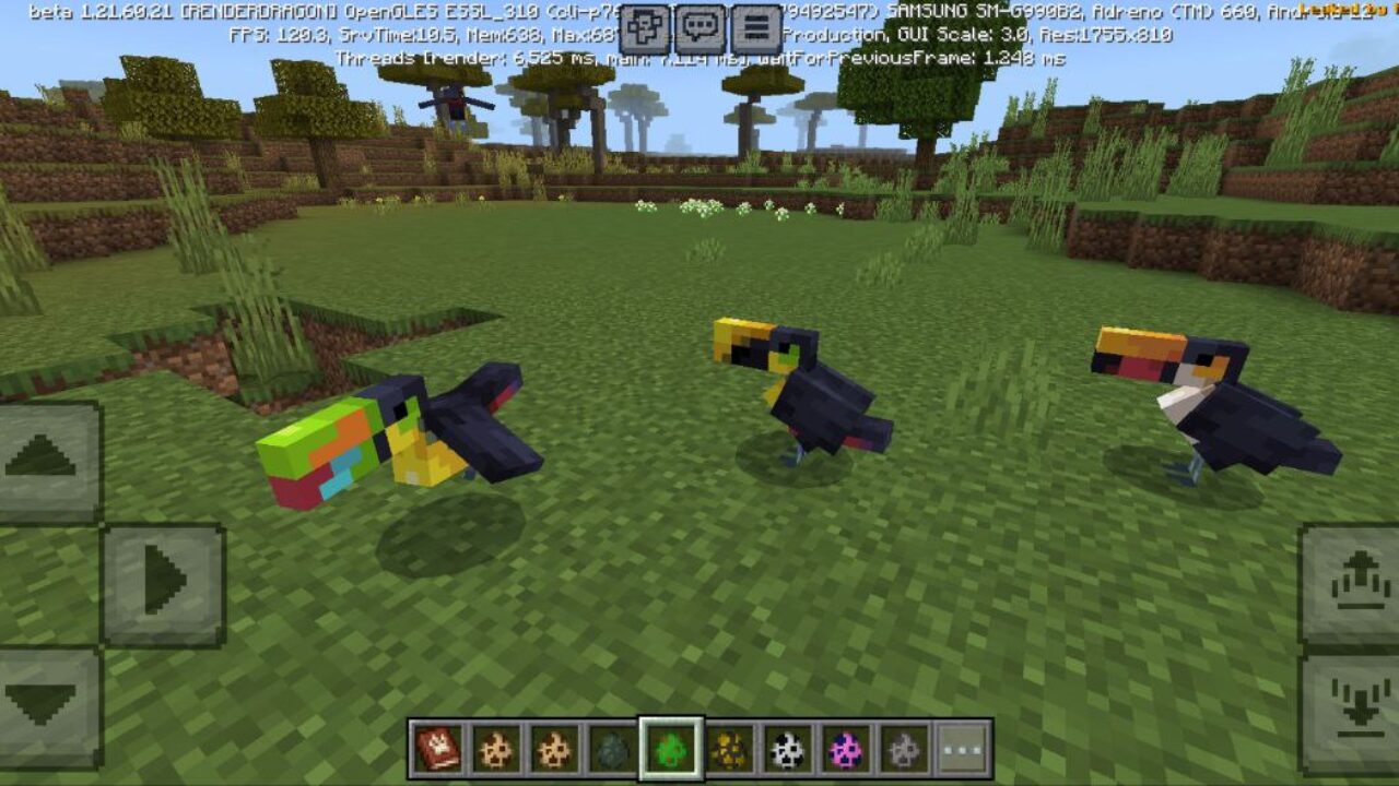 Birds from Naturalist Mod for Minecraft PE