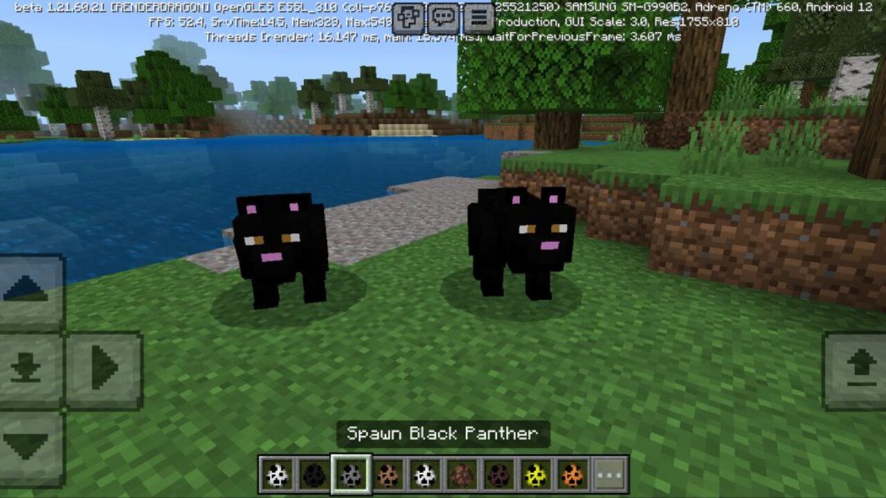 Black Panther from Felines Kingdom Mod for Minecraft PE